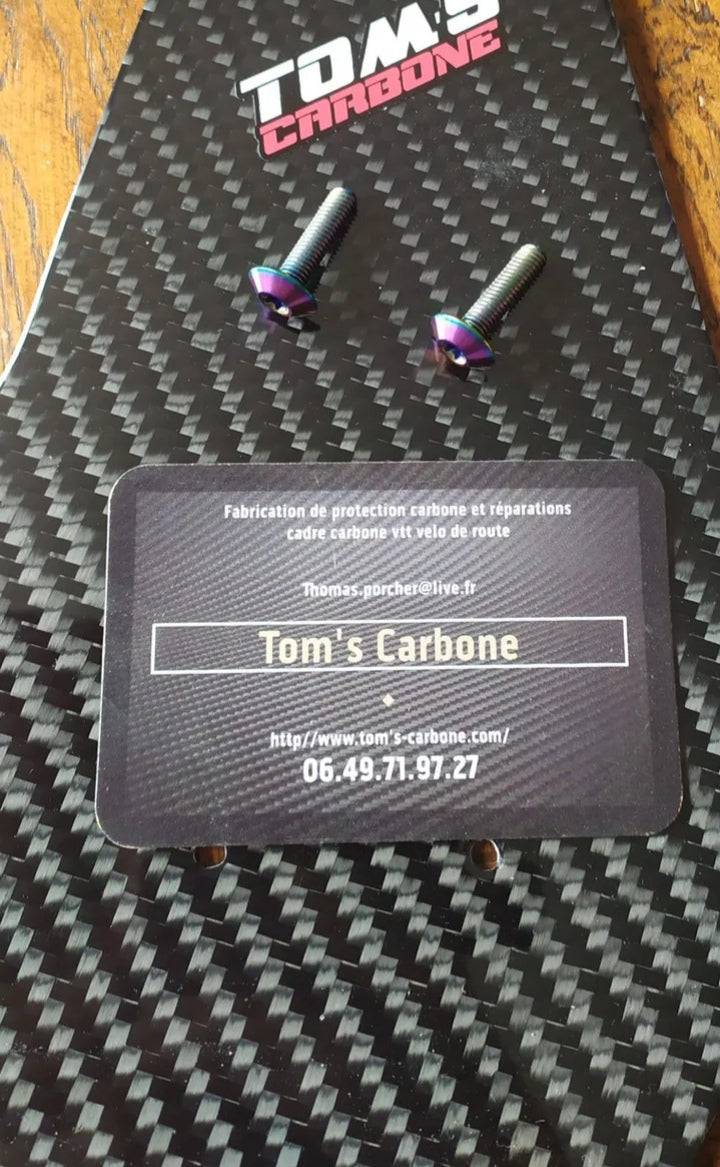 Vis titane M5 x20 pour sabot cube, Moustache - Tom's carbone 